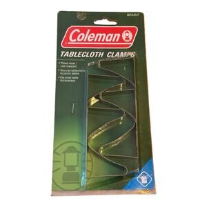 Coleman Stainless Steel Tablecloth Clamps 6ct Picnic Camping Glamping Outdoor